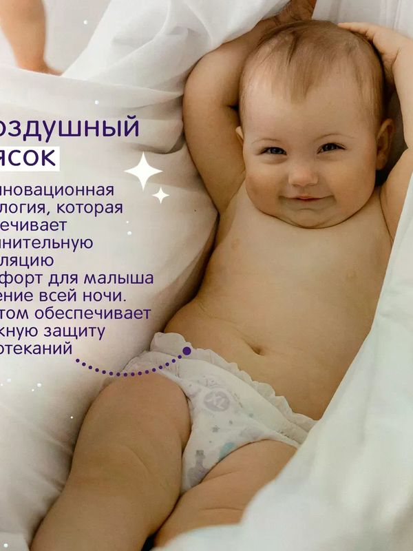 JOONIES Magic Night Трусики размер M 6-11 кг 24 шт.*  Q-форма