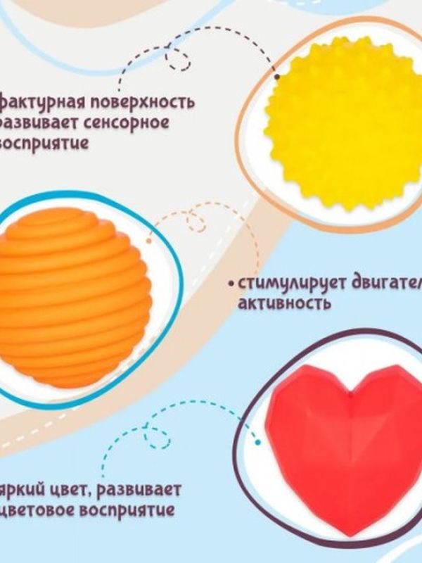 FANCY BABY Игрушка развивающая Тактилики мини TIH5S  (12мес+)