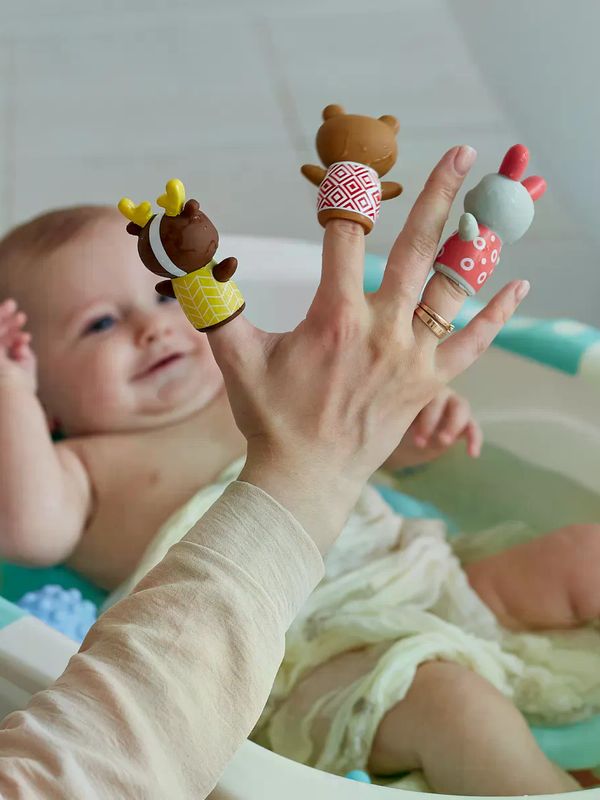32024 Набор ПВХ-игрушек для ванны LITTLE FRIENDS Happy Baby (6мес+)