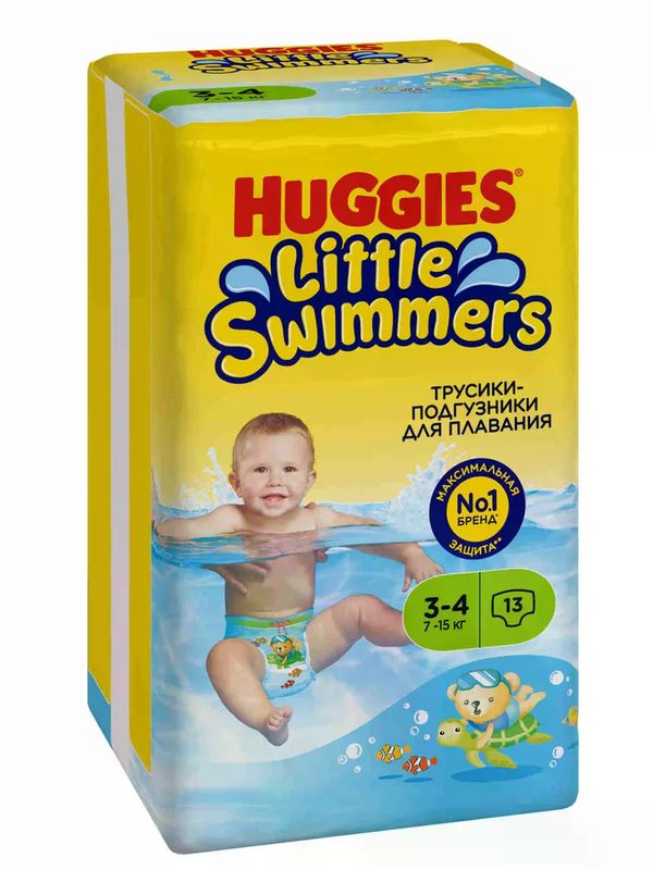 Huggies Подгузники-трусики для плавания Little Swimmers 3-4 (7-15кг) 13шт