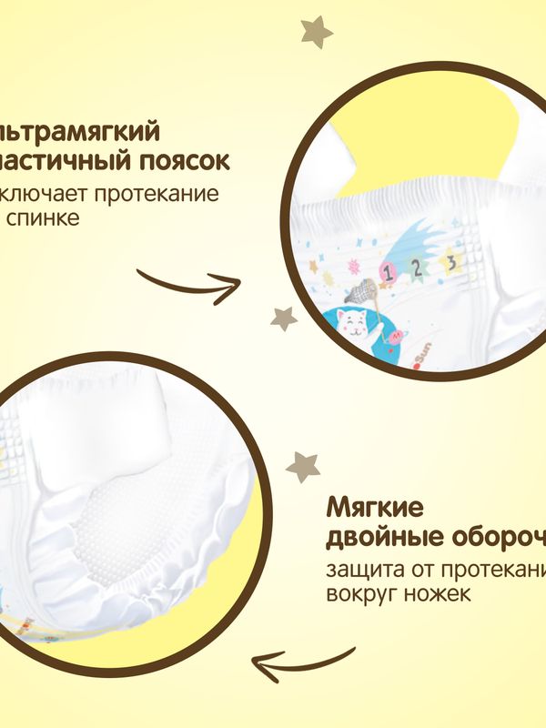 Premium YOKOSUN Подгузники S 3-6кг 72шт. *