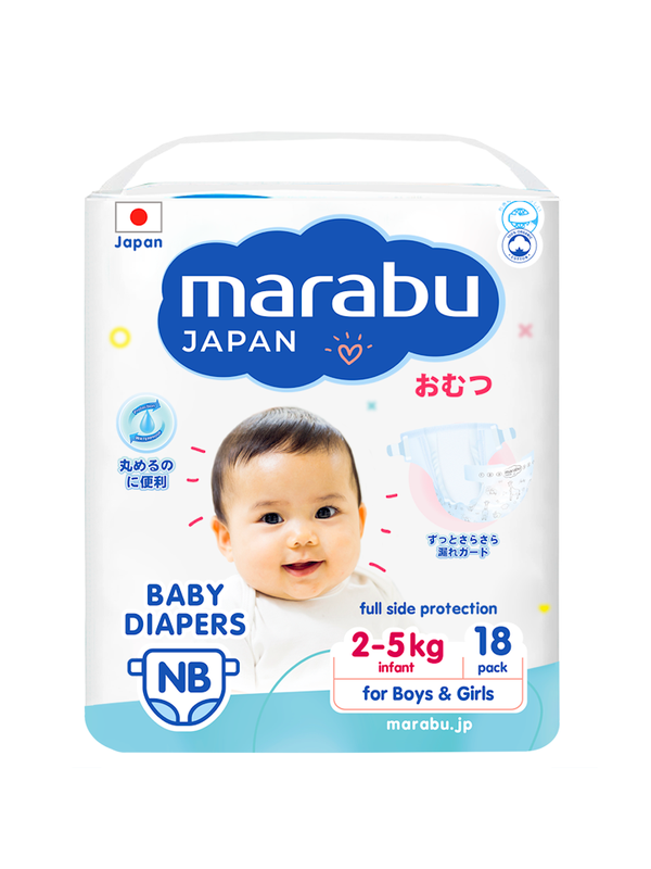 Подгузники MARABU размер NB (2-5 кг) 18 шт.