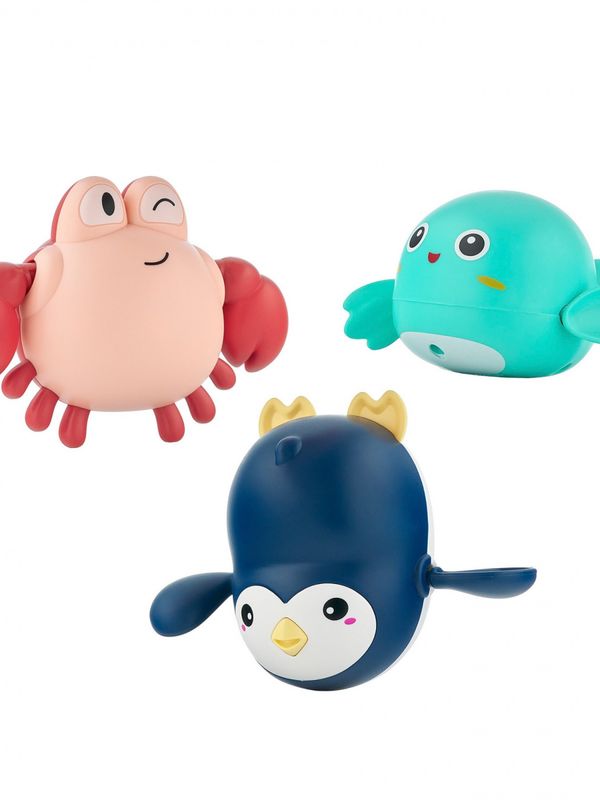 ROXY-KIDS Набор заводных игрушек для ванны, 3шт (птичка, краб, пингвин) (0+)