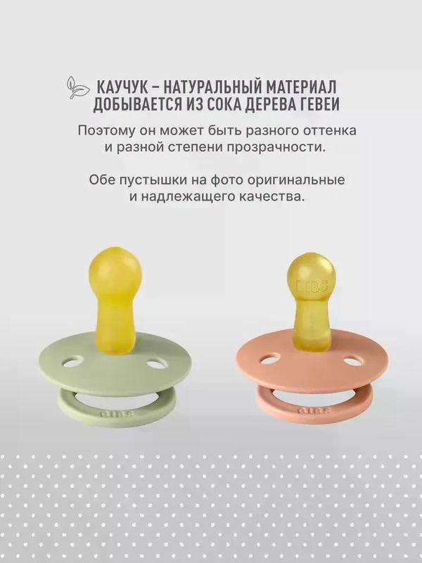 30025250 Пустышка латексная BIBS Studio Colour Ladybug - Sage (18-36 мес)