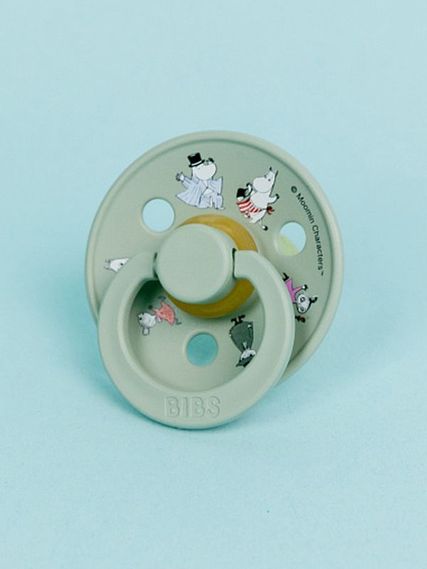 20031250 Соска-пустышка латексная BIBS x Moomin Colour - Friends - Sage (6-18мес) UDS