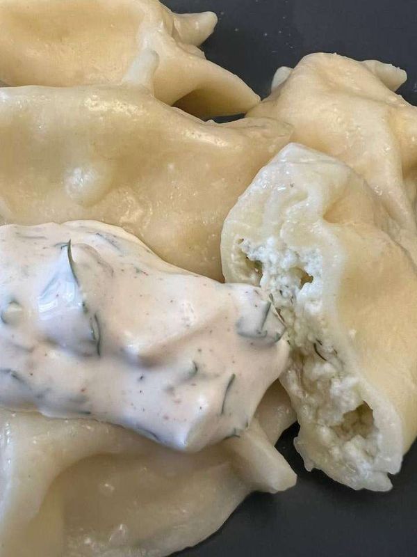 Вареники с адыгейским сыром и творогом, 500 г.