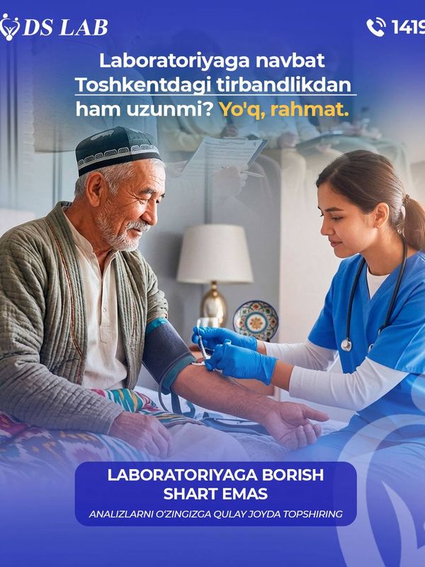 Siz laboratoriyaga emas, laboratoriya sizga keladi.