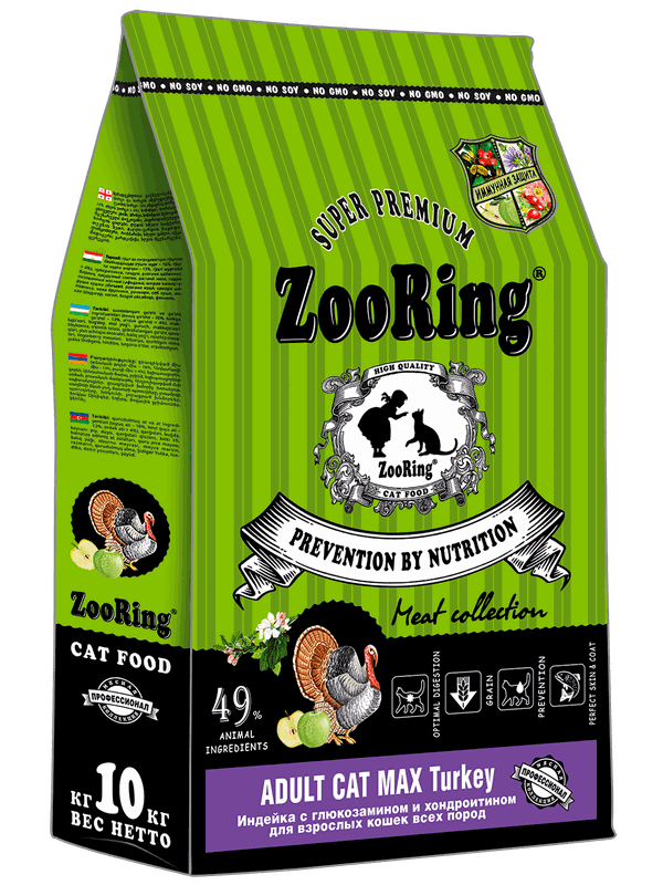 ADULT CAT MAX TURKEY Индейка с глюкозамином и хондроитином