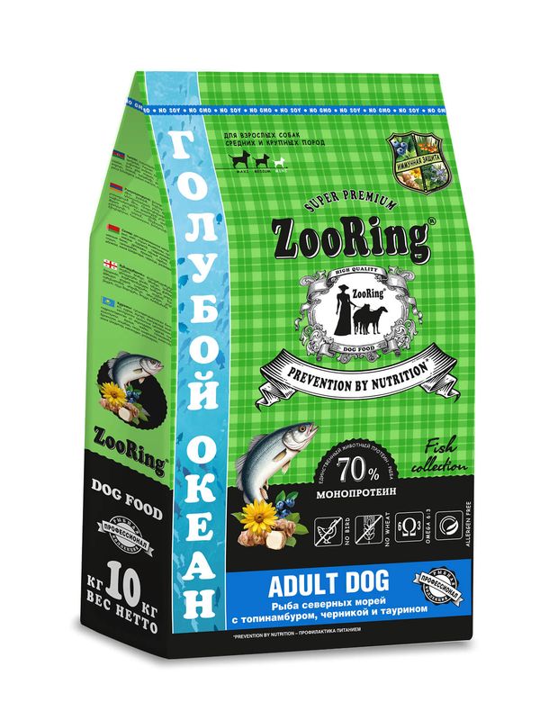 Adult Dog Рыба северных морей с топинамбуром, черникой и таурином