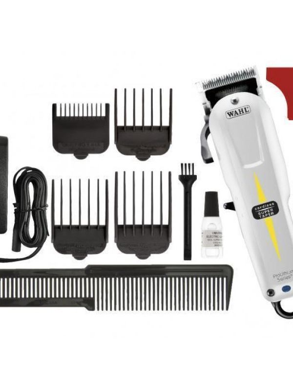 Машинка для стрижки беспроводная Super Taper Cordless белая Wahl (США)