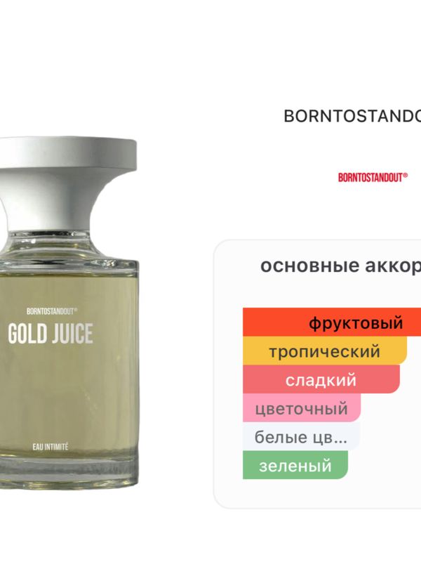 BORNTOSTANDOUT Gold Juice унисекс Парфюмерная вода