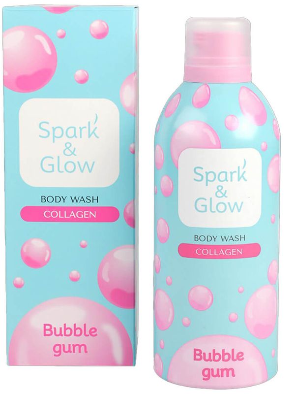 Гель-мусс для душа с ароматом жвачки Spark&Glow Bubble Gum Body Wash, 350 мл
