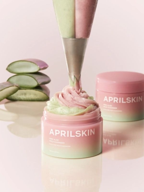 Маска-пенка для умывания с розовым алоэ | APRILSKIN Pink Aloe Pack Cleanser 120g