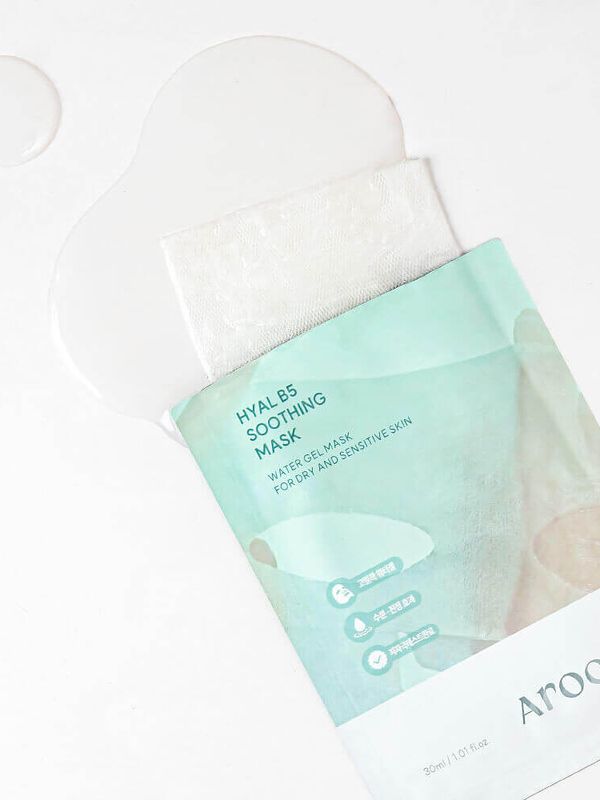 Успокаивающая тканевая маска с пантенолом Hyal B5 Soothing Mask, Arocell 30 мл