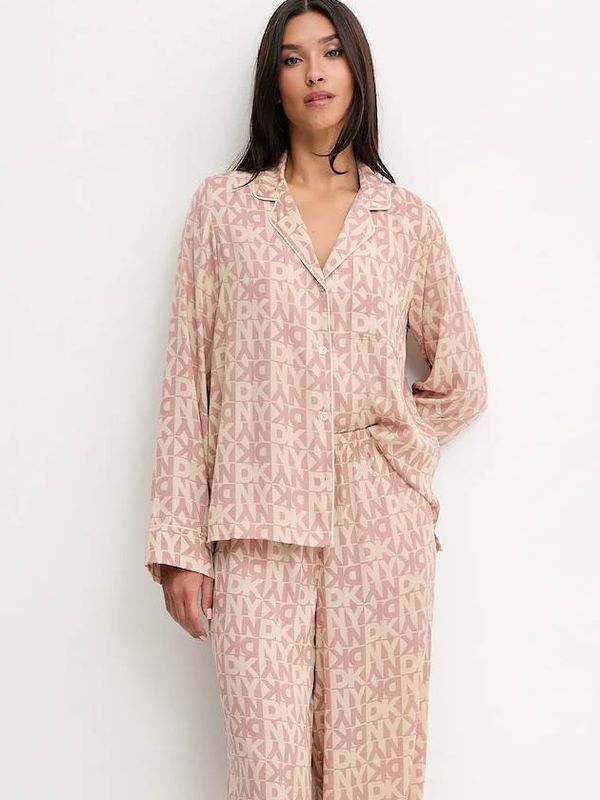 Пижама и рубашка DKNY🌸 песочная, летящая ткань