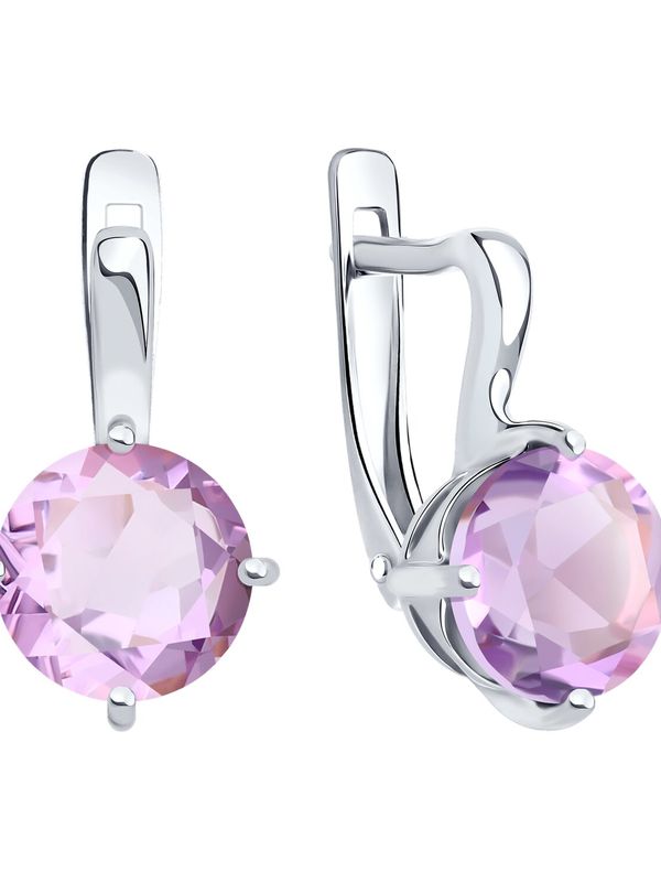 Серьги из серебра с аметистами