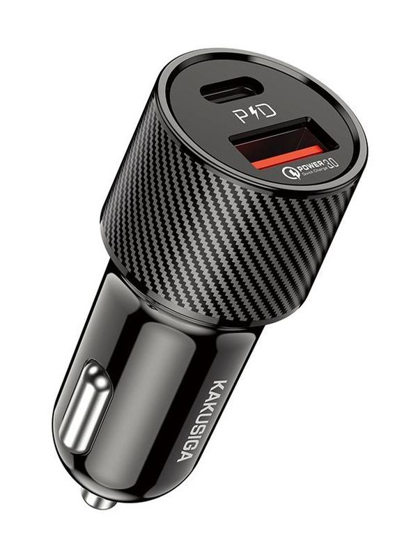 Автомобильная зарядка Kakusiga KSC-677 PD20W+QC3.0 3А черное