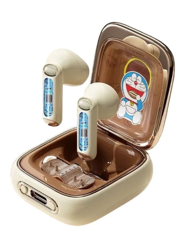 Беспроводные наушники TWS Rock Retro Style Dorayaki бежевые