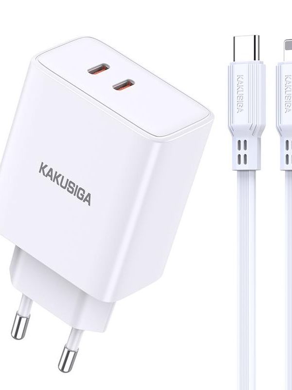 Зарядное устройство Kakusiga KSC-923 PD40W 3А с Lightning белое