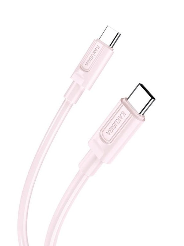 Кабель Kakusiga KSC-963 Type-C / Type-C 3А 60W силиконовый розовый 1 м