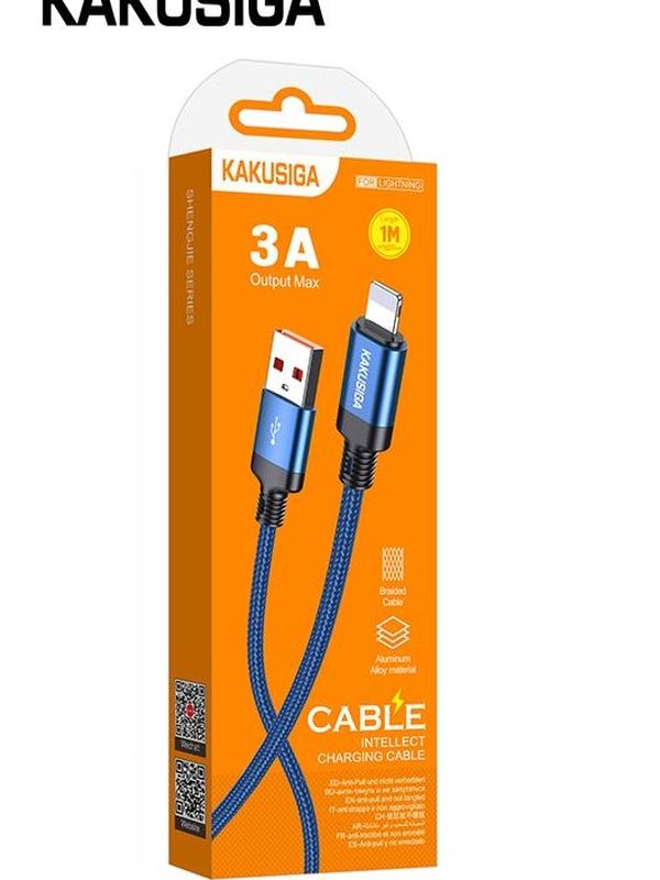 Кабель Kakusiga KSC-970 Lightning 3A синий 1 м
