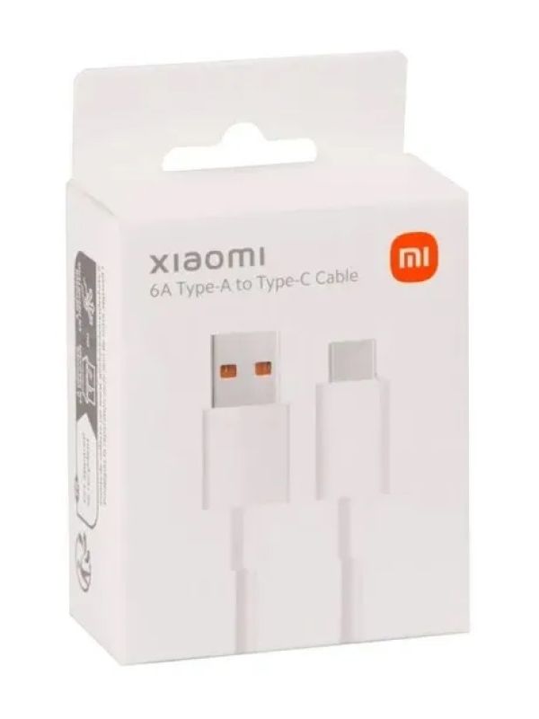 Кабель Xiaomi BHR4915CN Type-C 6A белый 1 м