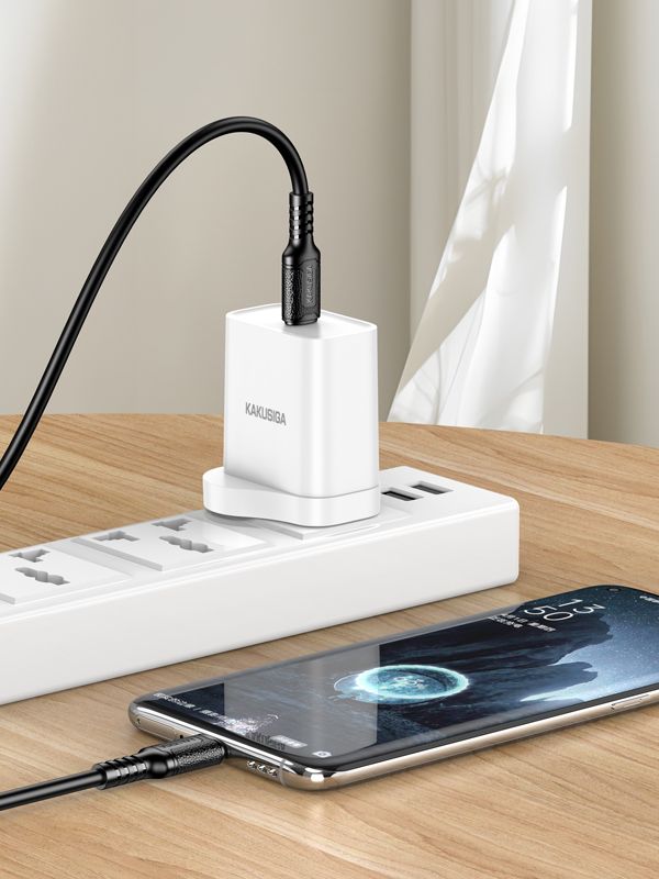 Кабель Kakusiga KSC-984 Type-C / Type-C 3А 60W силиконовый черный 1 м