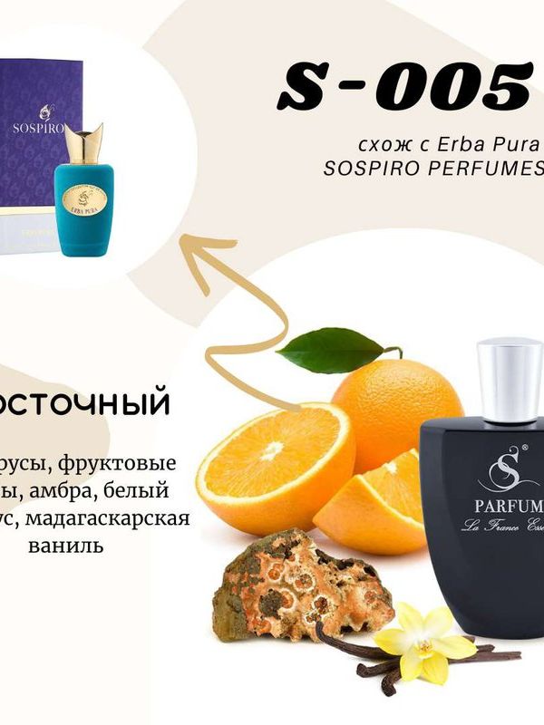 S-5 "RICH" unisex схож с Erba Pura SOSPIRO PERFUMES