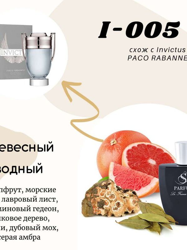 i5  "INVINCIBLE" схож с Invictus PACO RABANNE