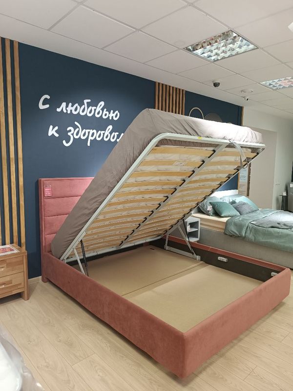 Кровать с ПМ 200*160 LAIMA (Лайма) Тк. Casanova Marsala