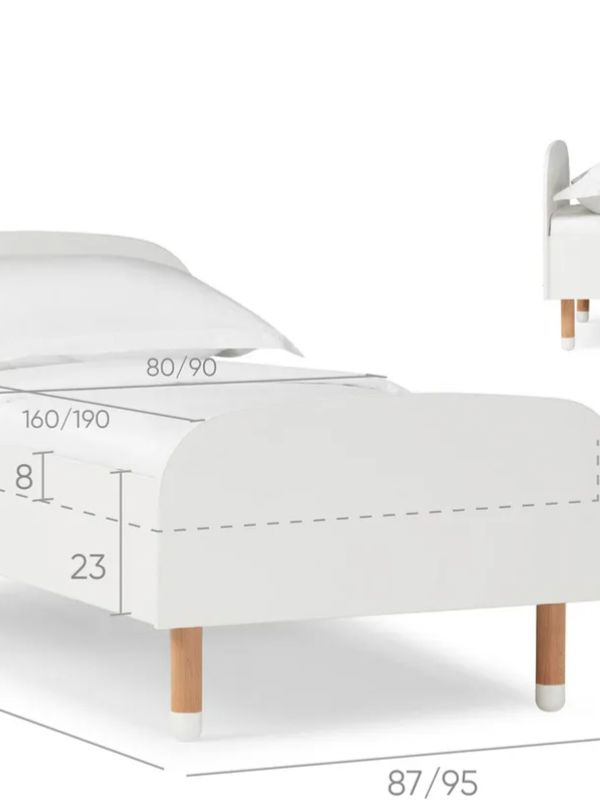 Кровать 160*080 Kiki (Кики) Белый базовый
