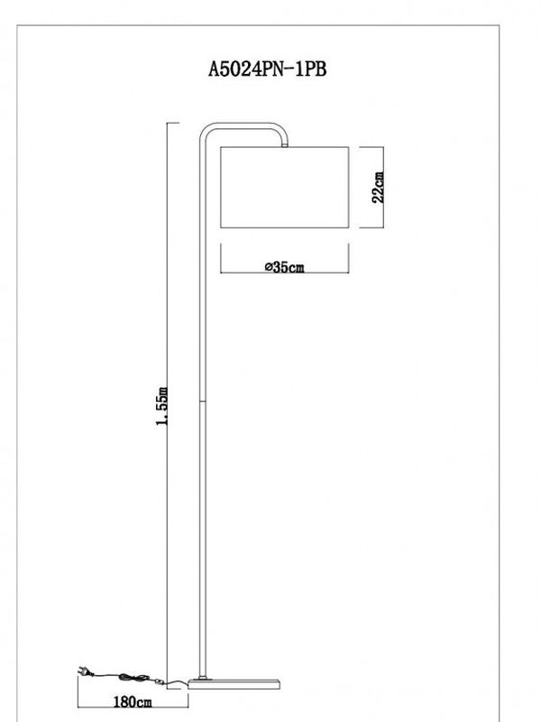 Торшер ARTE Lamp A5024PN-1PB