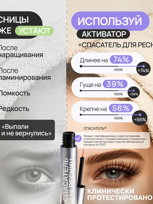 Спасатель роста ресниц и бровей