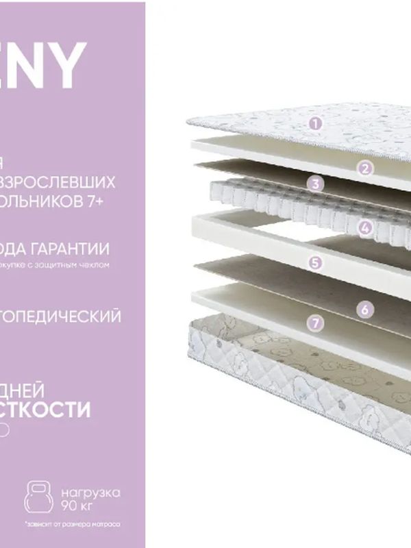 Детский ортопедический матрас Teeny 120*060