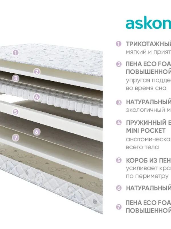 Детский ортопедический матрас Teeny 120*060
