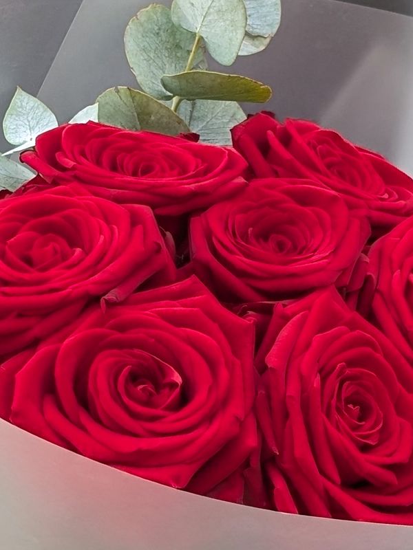 7 red roses