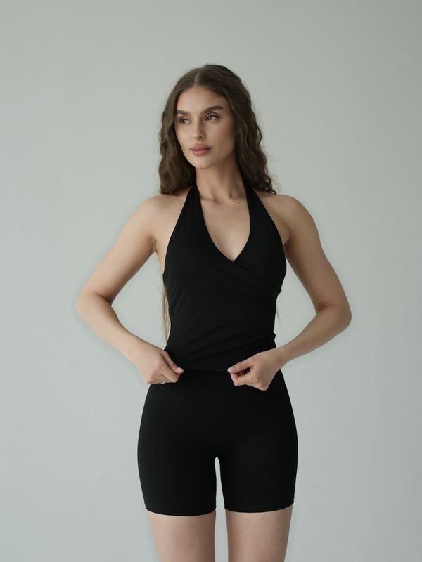 Топ Aria neck, черный