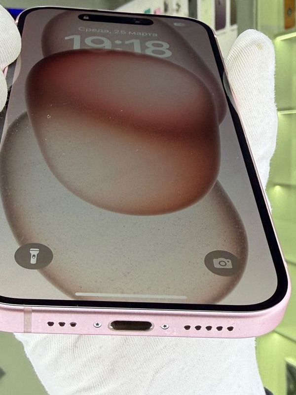iPhone 15, 128 ГБ, SIM + eSIM, б/у