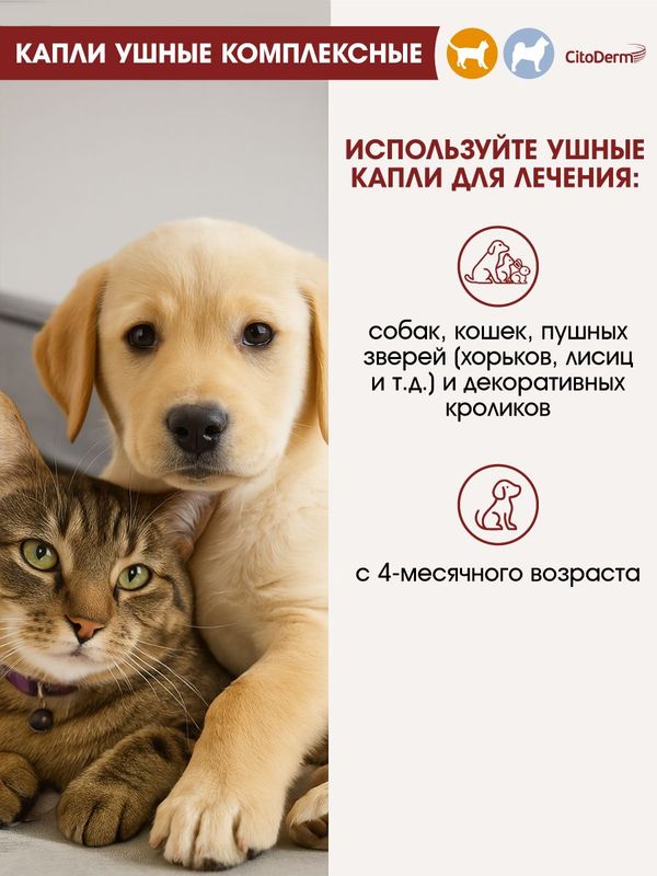 Цитодерм Капли ушные комплексные флакон, 10 мл