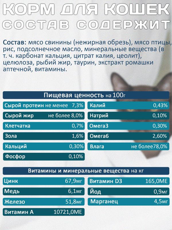 Lucky bits Renal 12 банок по 240г полнорационный консервированный диетический корм при хронической почечной недостаточности и ее осложнениях, у взрослых и стареющих кошек