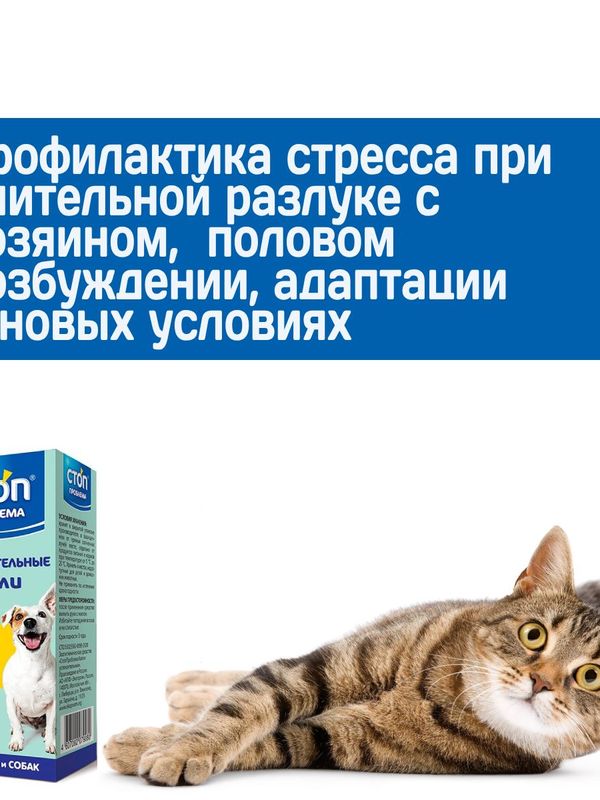 Успокоительные капли Стоп Проблема для кошек и собак,5мл