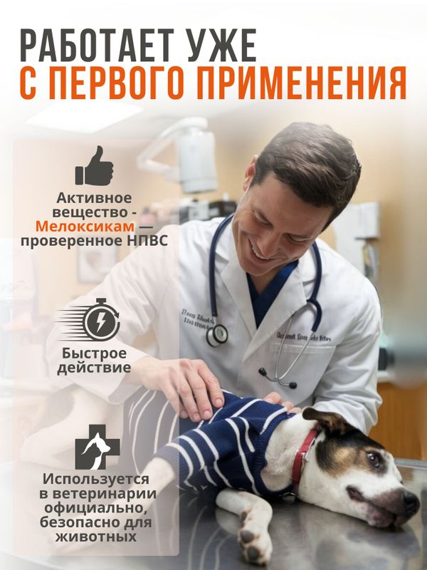 Мелоксигард 2 мг противовоспалительное, жаропонижающее и болеутоляющее средство для собак со вкусом мяса (Neoterica),10таб Мелоксикам