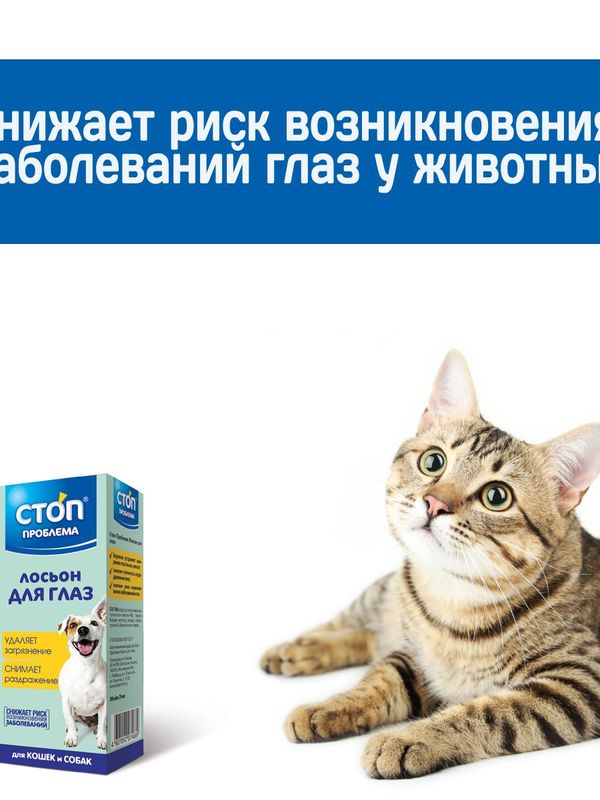 Лосьон для глаз очищающий Стоп Проблема для кошек и собак, 25мл