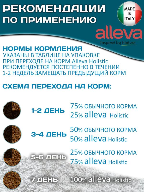 Корм Аллева Холистик Holistic Chicken & Duck + Aloe vera & Ginseng Kitten для котят, беременных и кормящих кошек с курицей и уткой, алое вера и женьшенем, 0,4 кг