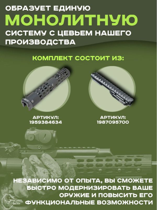 Комплект обвеса для АК-105, МК-033 (Цевье VS-25 и газовая трубка VS-33)