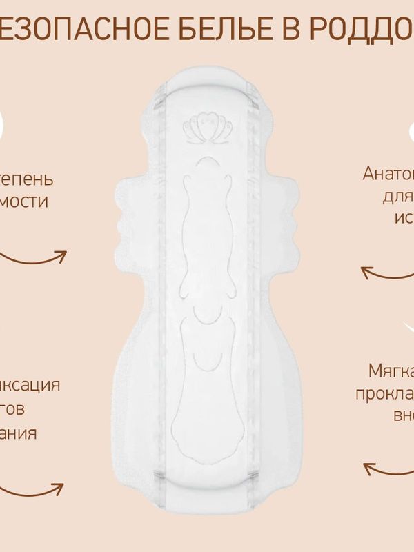 Прокладки послеродовые EXTRA с бортиками и крылышками 32 см 10 шт ROXY-KIDS