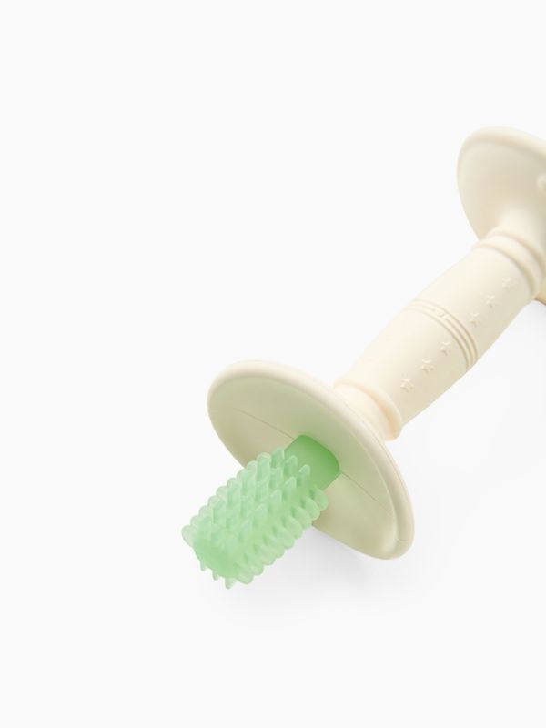Силиконовый массажер для дёсен прорезыватель milky green Happy Baby (0+)