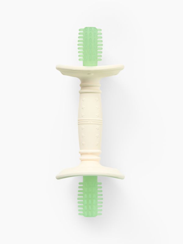 Силиконовый массажер для дёсен прорезыватель milky green Happy Baby (0+)