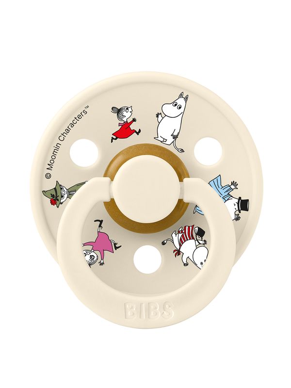 Соска-пустышка латексная BIBS x Moomin Colour - Friends - Ivory (0-6мес)