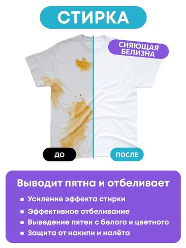 Кислородный очиститель и отбеливатель-пятновыводитель 800 гр MEINE LIEBE
